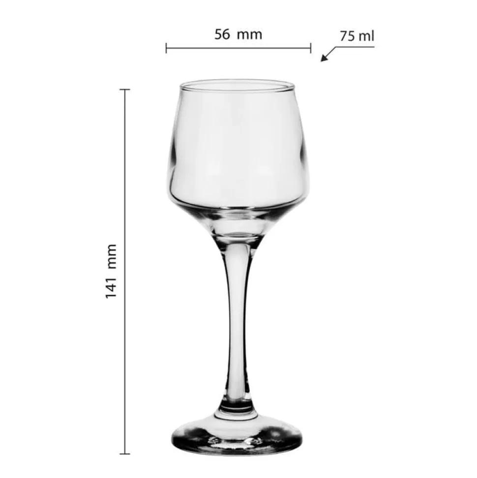 Kieliszki do wódki, shotów, likieru 60 ml 6 szt