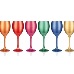 Kolorowe kieliszki do wina, drinków 300 ml 6 szt