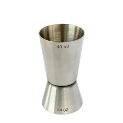 Miarka barmańska do drinków, jigger 40 i 20 ml