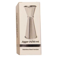 Miarka barmańska, jigger Steel 50-25 ml na prezent