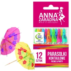 Parasolki do drinków, napojów, kolorowe 12 szt