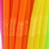 Słomki do picia łamane wielorazowe mix kolorów 500 szt 5x210 mm