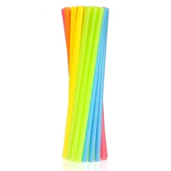 Słomki do picia wielorazowe mix kolorów 250 szt 9x240 mm