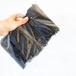 Słomki eko czarne 14 cm 250 szt do niskich szklanek