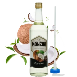 Syrop barmański do drinków KOKOSOWY 1000 ml z pompką