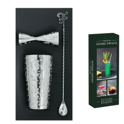 Zestaw do drinków Collabo Deluxe 3 el. i książka DRINKI ŚWIATA