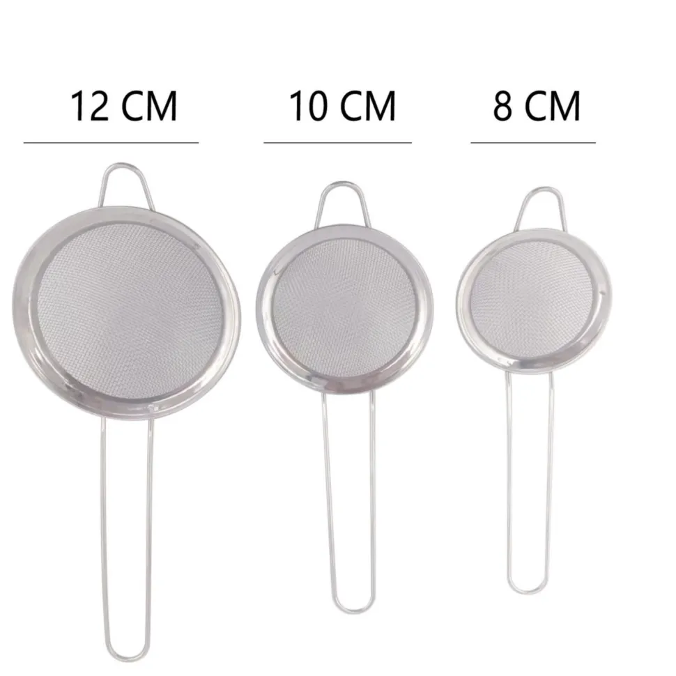 Zestaw 3 sitek do herbaty, sitko kuchenne średnice 12, 10 i 8 cm